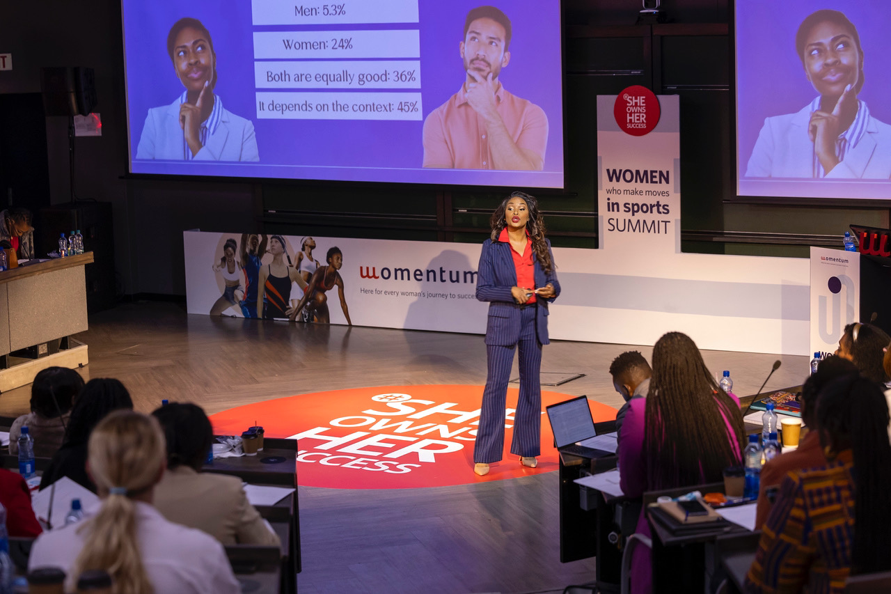 Teaching pro-athletes at the Momentum Women In Sport Summit